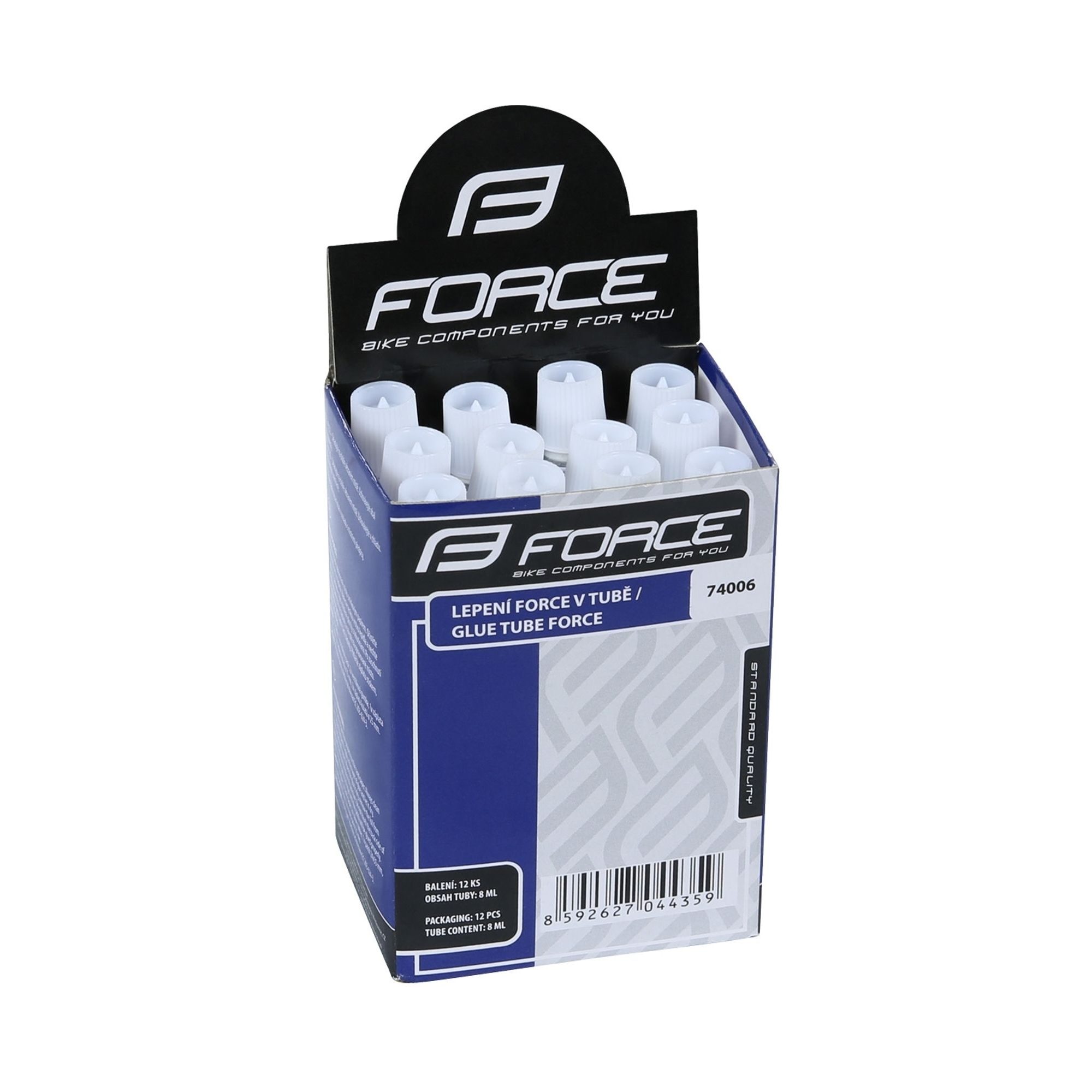 v tubě, papírový box 12 x 8 ml