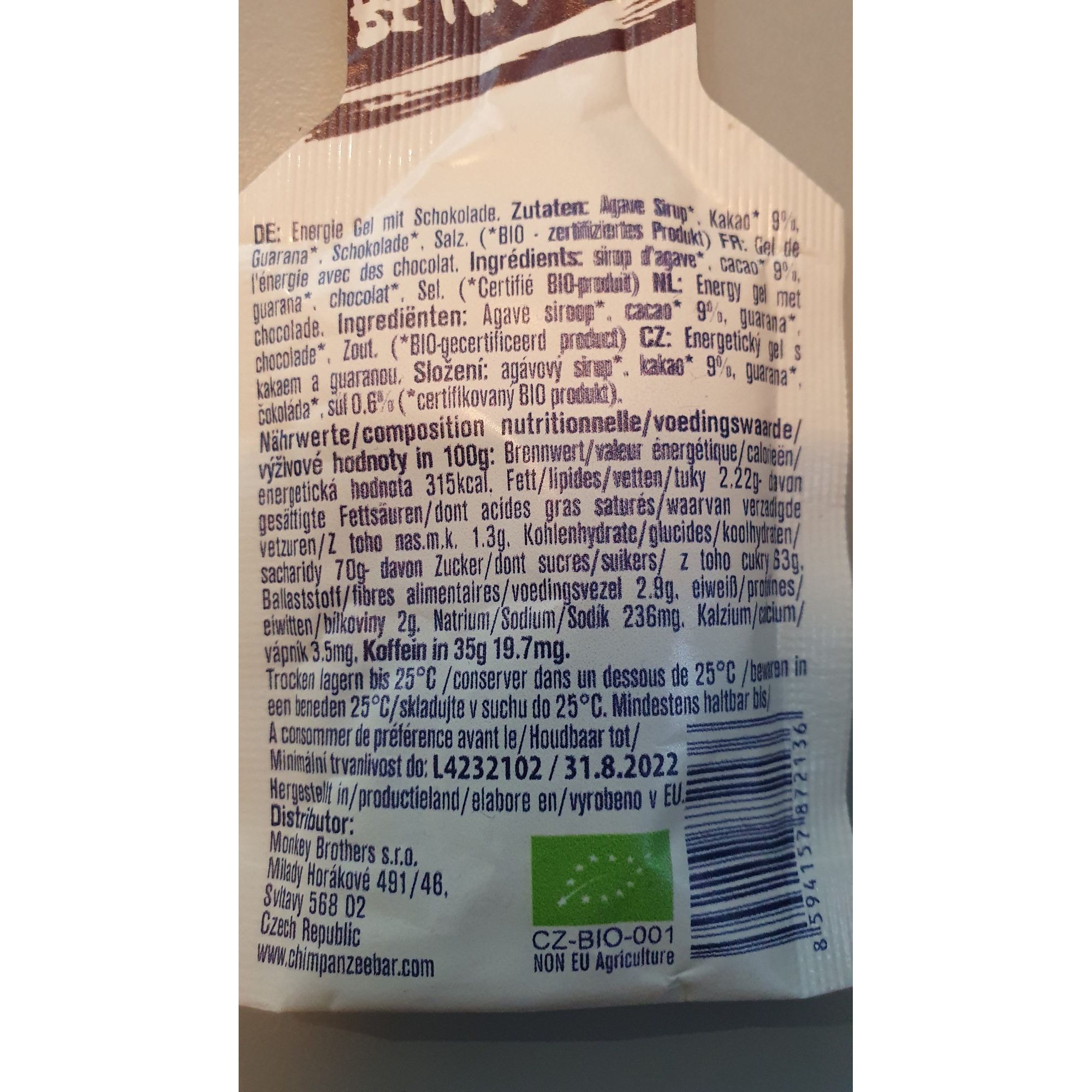 ENERGY GEL CHOCOLATE 35g