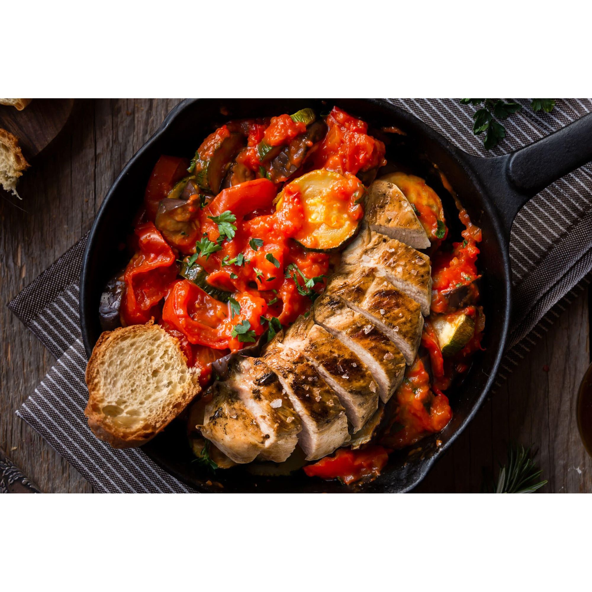 Chicken supreme with ratatouille, 75g