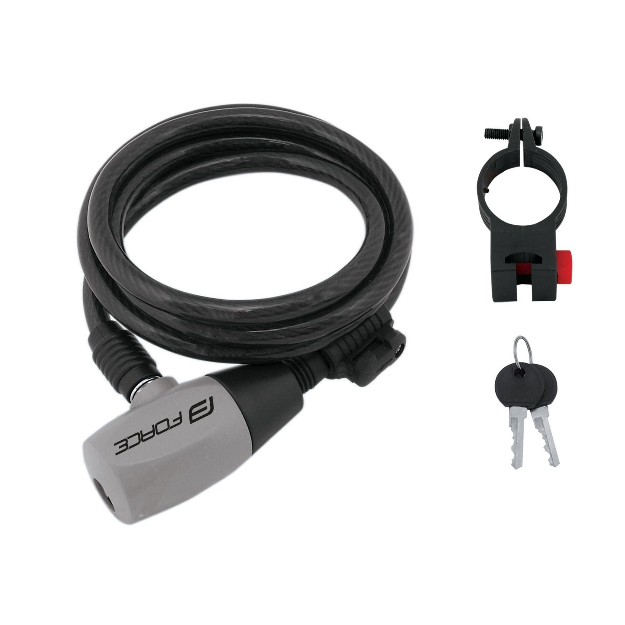RON spiral with holder 80cm/12mm, black