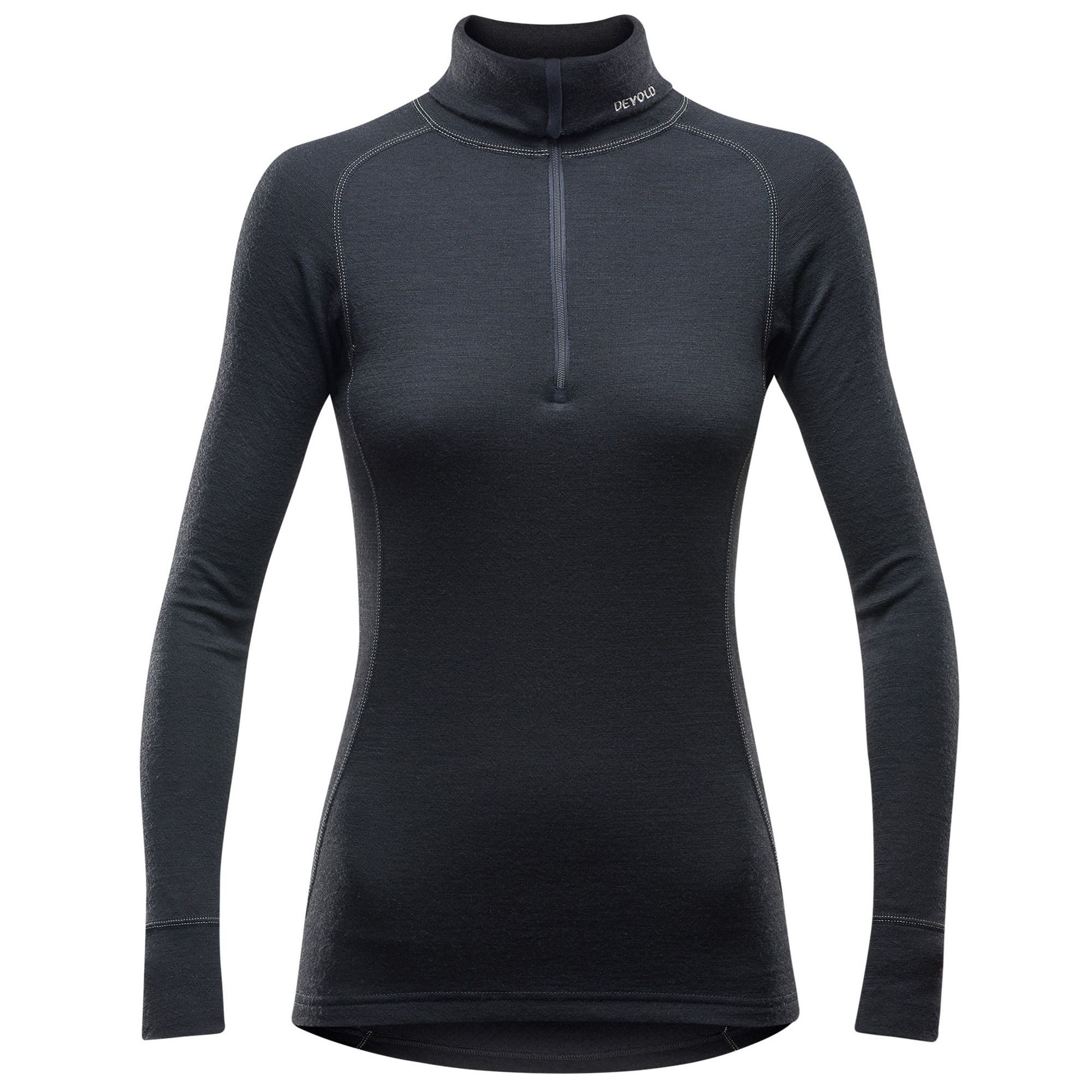 Duo active woman zip neck black