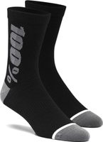 100% RYTHYM Merino Performance Socks, Black/Grey