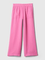 GAP 879816-00 Dětské mušelínové kalhoty Růžová