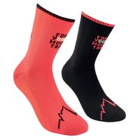 LA SPORTIVA For Your Mountain Socks, Black/Sangria