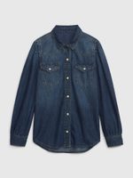 GAP 786984-00 Dětská džínová košile Tmavě modrá