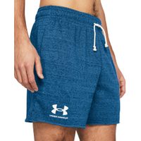 UNDER ARMOUR Rival Terry 6in Short, Photon Blue / Onyx White