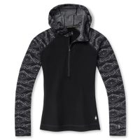 SMARTWOOL W MERINO 250 BASE LAYER 1/2 ZIP HOODIE black mountain fairisle