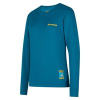 LA SPORTIVA Climbing on the Moon Sweatshirt W Turchese/Giallo