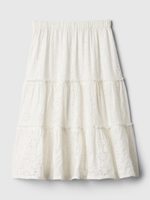 GAP 881326-00 Dětská krajková sukně Bílá