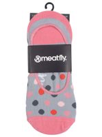 MEATFLY Meatfly Low Socks Triple Pack, Grey / Pink
