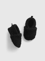 GAP 516771-01 Baby boty s kožíškem sherpa Černá
