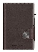 TRU VIRTU Twin Wallet Click & Slide - leath. Nappa Brown