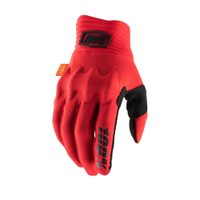 100% COGNITO D3O Gloves Red/Black