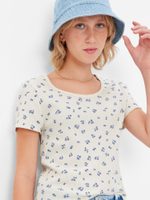 GAP 424635-01 Teen vzorované tričko Smetanová