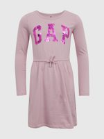 GAP 519742-01 Dětské šaty s logem GAP Růžová