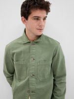 GAP 585778-00 Džínová košilová bunda Zelená