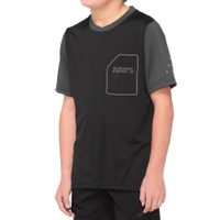 100% RIDECAMP Youth Short Sleeve Jersey Black/Charcoal