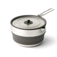SEA TO SUMMIT Detour Stainless Steel Collapsible Pouring Pot - 1.8L, Beluga Black