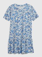 GAP 557129-00 Dětské květované šaty Modrá