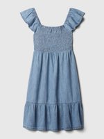 GAP 881357-00 Dětské džínové midi šaty Modrá