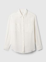 GAP 876065-02 Mušelínová košile oversize Bílá