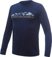 SENSOR MERINO ACTIVE PT MOUNTAINS pánské triko dl.rukáv deep blue