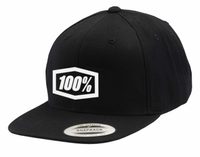 100% ESSENTIAL Snapback Hat Black Youth