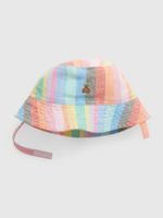 GAP 599650-00 Baby lněný pruhovaný klobouk Barevná