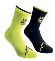 LA SPORTIVA For Your Mountain Socks, Black/Neon