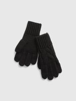 GAP 409346-00 Dětské pletené rukavice Černá