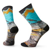 SMARTWOOL BIKE ZERO CUSHION WOLF PRINT CREW, multi color