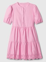 GAP Dětské volánové šaty Růžová