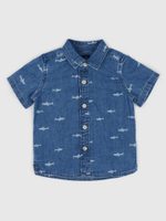 GAP 794672-00 Dětská džínová košile žralok Modrá