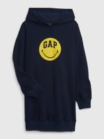 GAP 510483-01 Dětské mikinové šaty GAP & Smiley® Tmavě modrá