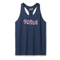SMARTWOOL W FLORAL MEADOW GRAPHIC TANK, deep navy