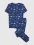 664188-00 Dětské vzorované pyžamo Tmavě modrá