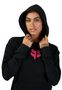 W Fox Head Fleece Po Black/Pink