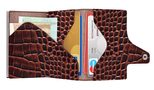 Twin Wallet Click & Slide - leath. Croco Brown