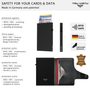 Wallet Click & Slide - leather Diagonal Carbon Black