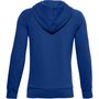 UA RIVAL FLEECE HOODIE KID, Blue/white