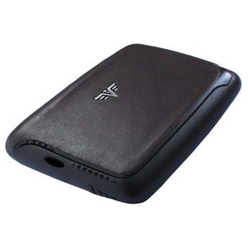 TRU VIRTU Card Case PEARL - leather Nappa Brown