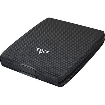 TRU VIRTU Money & Cards BELUGA - leather Diagonal Carbon Black
