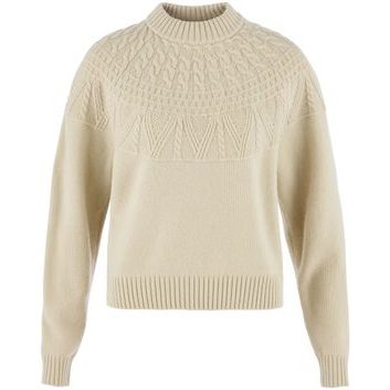 FJÄLLRÄVEN Övik Solid Jacquard Knit W Light Beige