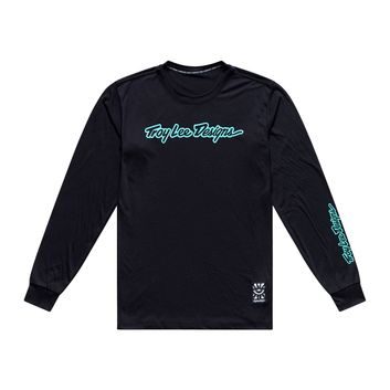 TROY LEE DESIGNS SKYLINE RIDE TEE SIGNATURE BLACK / REAL TEAL
