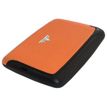 TRU VIRTU Card Case PEARL - leather Orange