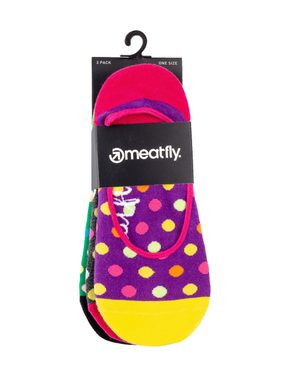 MEATFLY Meatfly Low socks - Triple pack, B/ Big Dots 1
