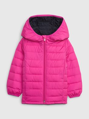 GAP 726304-00 Dětská prošívaná bunda s kapucí Růžová