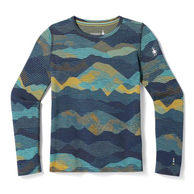 SMARTWOOL K CLASSIC THERMAL MERINO BL CREW B, blueberry mtn scape