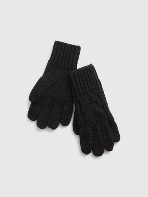 GAP 409346-00 Dětské pletené rukavice Černá