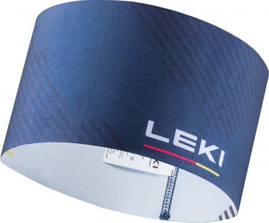 LEKI XC Headband, dark denim-white-gray